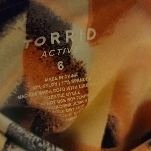 6X 30W Torrid Active Pink Legging High Waist Arrow Full Length Smoothing Pockets - Picture 8 of 8